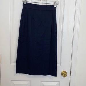 Navy plaid pencil skirt